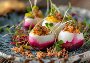 Sherlock Holmes Cookbook Recipes - Beet Pickled Deviled Eggs